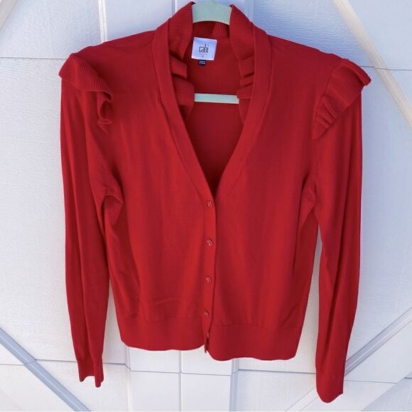 Cabi Cavalier Cardigan in Scarlet Red. Size Small.  NWOT - Picture 4 of 10